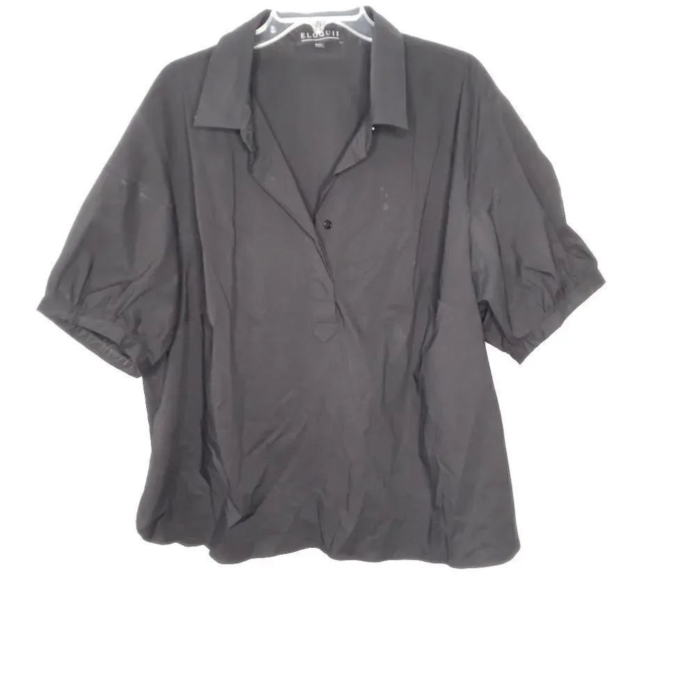 Eloquii black blouse size 20